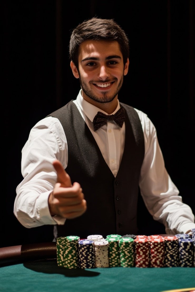 Live-dealer blackjack table with card sequence and game log visible on link perkasajitu platform