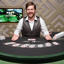 link perkasajitu live-dealer casino table with professional studio setup and English-speaking dealer
